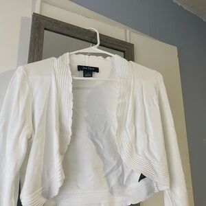 White Cropped Cardigan